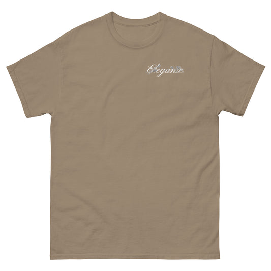 ELEGANTE Cursive Logo T-Shirt Carolina Tan