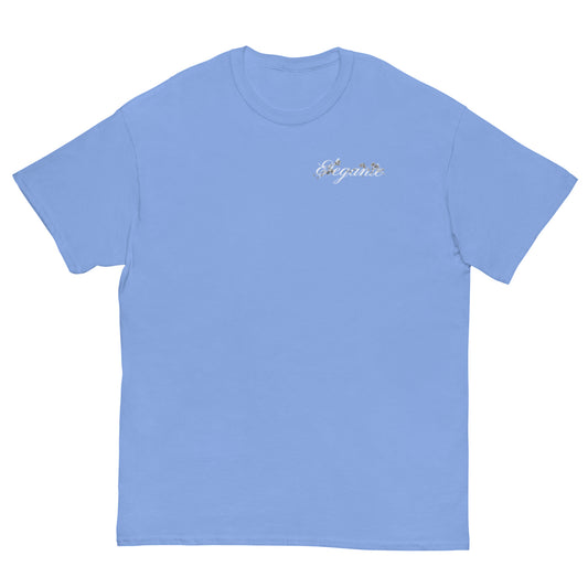 ELEGANTE Cursive Logo T-Shirt Carolina Blue
