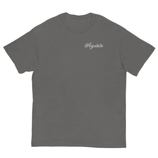 ELEGANTE Cursive Logo T-Shirt Gray